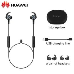 Contrôle original Huawei XSPort AM61 Bluetooth Headset IPX5 Imperproof BT4.1 Music Mic Control Wireless Sport Écouteurs pour Android iOS