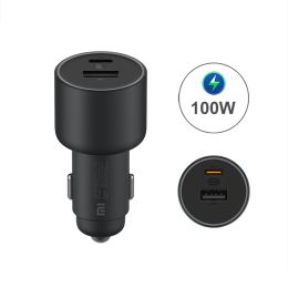 Controle Originele Mijia Auto Snellader 100W 5V 3A Dual USB Snel Opladen QC Oplader Adapter voor iPhone Samsung Huawei Xiaomi Smartphone