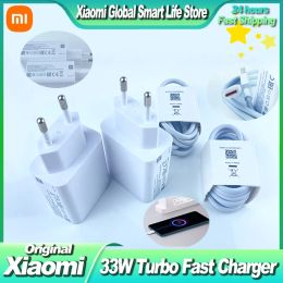 Contrôle Original Xiaomi chargeur 33W EU Turbo charge rapide 6A Type C câble pour Redmi Note 9 POCO X4 Mi 10 9 9t Pro Note 10 K20 K30 K40