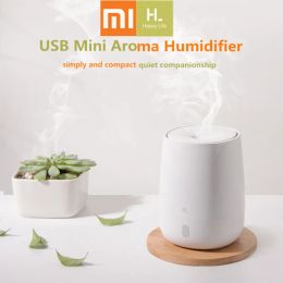 Control Original Xiaomi Mijia HL Portátil USB Mini Aire Aromaterapia Difusor Humidificador Silencioso Aroma Mist Maker 7 Color claro Oficina en casa