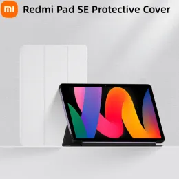 Controle Originele Xiaomi Redmi Pad SE beschermhoes Stabiele standaard Intellisense Flip Awakening 11 inch lederen schede PU beschermende schaal