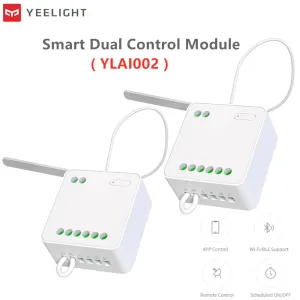 Contrôle Original Yeelight Module de contrôle bidirectionnel contrôleur de relais sans fil commutateur Intelligent à 2 canaux fonctionne pour l'application Mihome
