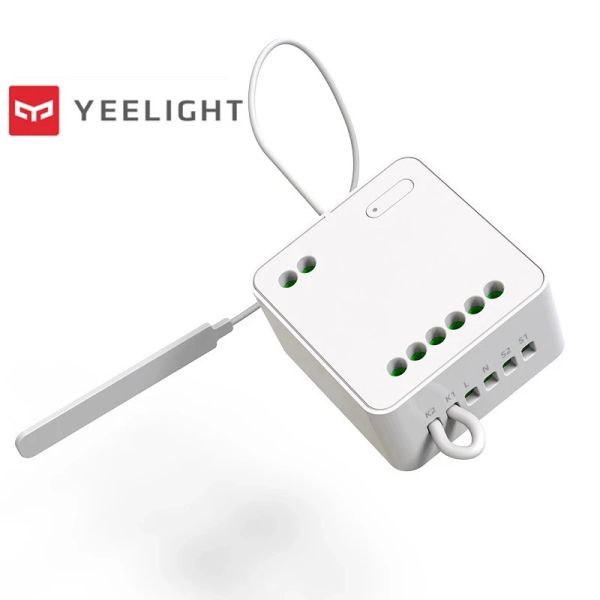 Control Original Yeelight módulo de control Twoway controlador de Relé inalámbrico 2 canales interruptor inteligente funciona para la aplicación Mijia a wifi ble