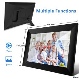 Contrôle P100 WiFi Digital Picture Frame 10.1inch 16 Go Smart Electronics Photos Frame application Contrôle Tactile Écran tactile 800x1280 Panneau LCD IPS