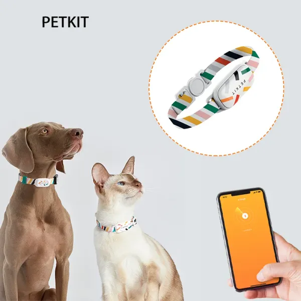 Control PETKIT fit 3 monitor inteligente de actividad para mascotas, control remoto por Bluetooth, collares impermeables para perros y gatos, etiqueta que funciona con la aplicación