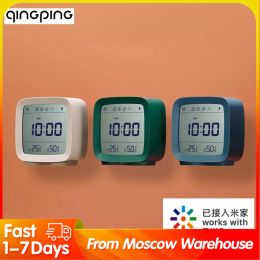 Qingping – réveil Bluetooth, affichage de la température et de l'humidité, veilleuse LCD réglable, fonctionne avec l'application Xiaomi Home