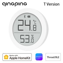 Controleer Qingping Temperatuurvochtigheidssensor T Versie Ble Smart Home Indoor Elink Screen Thermometer Werk met Apple HomeKit -thread