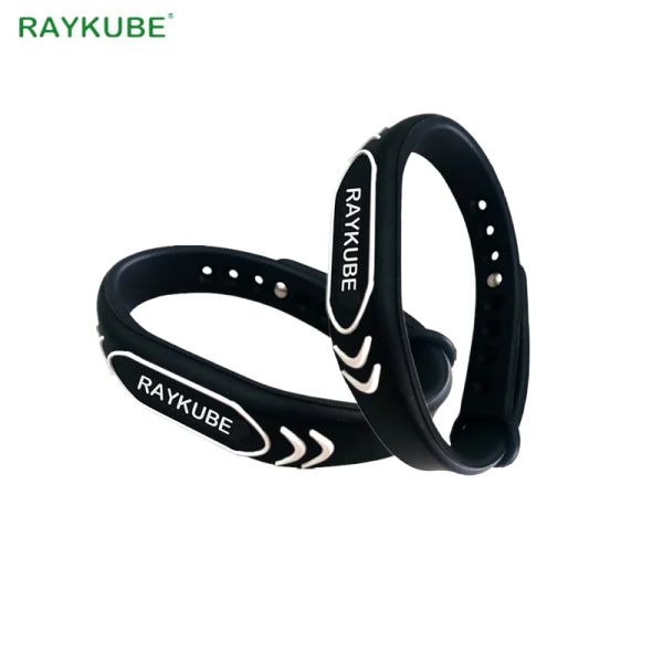 Contrôle des bracelets de bracelets Smart Black Smart Bracelets Raykube 2pcs pour les verrous de porte RFID petits et faciles à transporter
