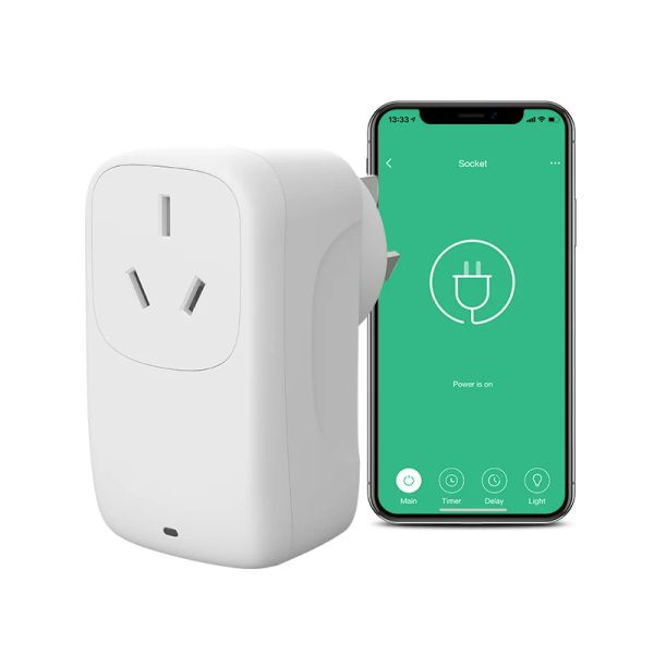 Control RCM certificado BroadLink SP4L AU Wifi enchufe inteligente con atenuador luz nocturna funciona con Alexa y Google Home, IFTTT