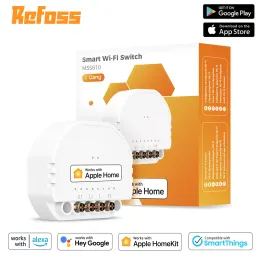 Control Refoss WiFi HomeKit 1 Gang 1 Way DIY módulo de interruptor inteligente interruptor de luz para Apple HomeKit Siri Alexa Google Home