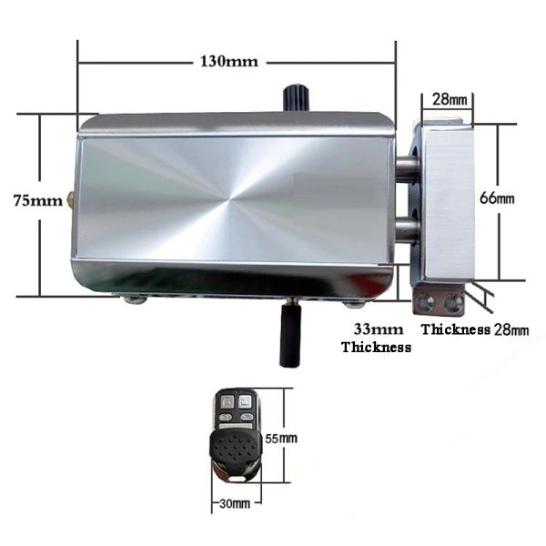 Contrôle la batterie à distance incluse le verrouillage de télécommande sans fil verrouillage de moteur électrique Entrée sans clé Lock de porte intelligente