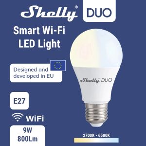 Controle Shelly Duo RGBW/White 9W WiFi Smart Light Led Bulb Work met Alexa/Google Home 220240V Dimable Timer Function Magic Bulb