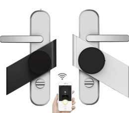 Contrôle Silver / Black Sherlock S3 Smart Stick Lock Electronic Door Lock Bluetooth Wirels Open ou Fermer la porte Contrôle de l'application Smart
