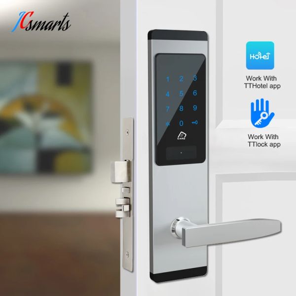 Control Sliver Color JCBL620 Smart Wireless TTLOCK App Bluetooth Door Lock Electronic Digital Combination NFC IC Carte Lock pour appartement