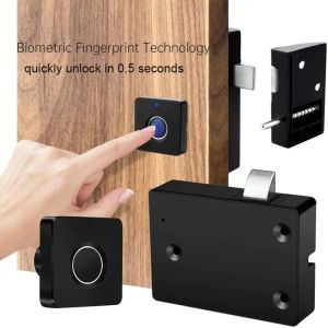 Contrôle Smart Biométrique Empreinte verrouillage digital de câblage gratuit Dusiture de câblage Intelligent Electronic Lock Filet / Porte de casier / tiroir / verrouillage de boîte à chaussures