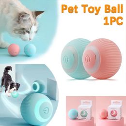 Controleer Smart Electric Cat Ball Toys Automatisch Rolling Cat Toys for Cats Training Selfmoving Kitten Toys voor Interactive -spel binnenshuis