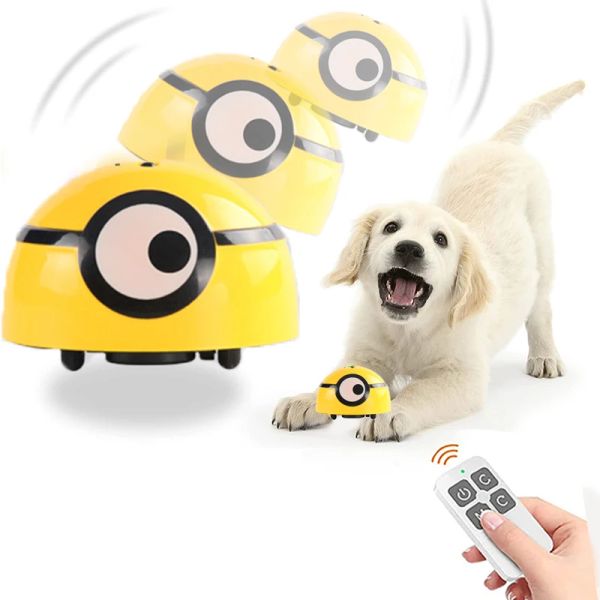 Contrôler Smart Interactive Dog Toys Ball avec télécommande LED LEDS NATUREL REDAZER AUTOMATIQUE ROLING ROLING pour petit chien moyen