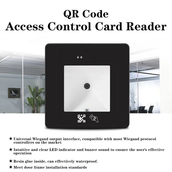 Control Código SMART QR Acceso Lector de tarjetas de control de control Rápido Velocidad Reconocimiento del escáner de código de barras 2D Soporte WG RS232/485 TCP/IP