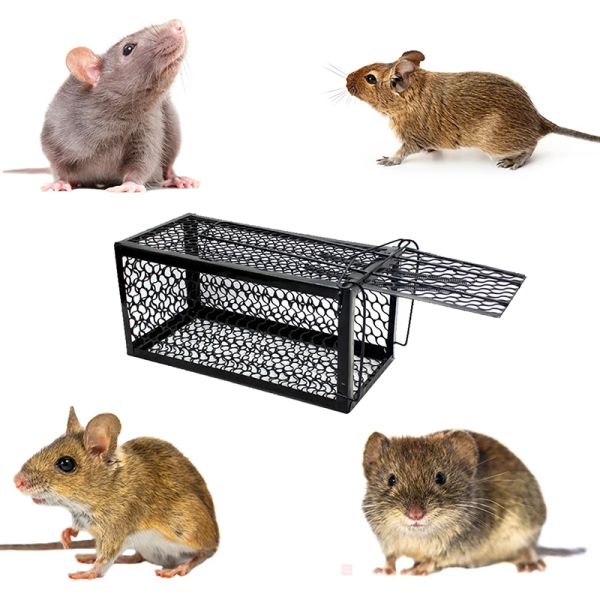 Contrôler le trap de rat auto-bloquant intelligent réutilisable des souris de souris lourds de souris animal hamster cage de contrôle de la cage