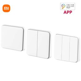 Control Smart Versión Xiaomi MIJIA Switch de pared simple/doble/tres Interruptor de control abierto para la aplicación Light Remote Control Mihome