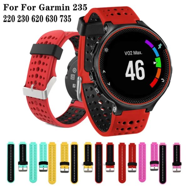 Contrôler le groupe de surveillance en silicone WatchStrap pour Garmin Forerunner 235 220 230 620 630 735 Bracelet Sport Outdoor Sport