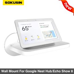 Contrôler le support mural Sokusin pour Alexa Echo Show 8 1er 2e Google Nest Hub Mur Moup Breetin Cable Management Smart Voice Assistant