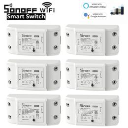 Control Sonoff Basic R2 Smart Home WiFi WiFi Switch Wifi Breaker Módulo Trabajo con Amozon Alexa y Google Home Ewelink Itead Sonoff