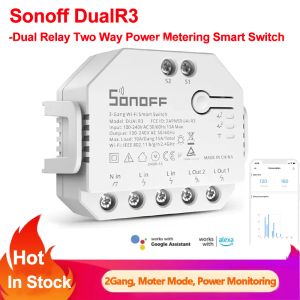 Contrôle sonoff Dual R3 Dual Relay WiFi Smart Interrupteur de commande de commande à deux voies Contrôles de rouleau à roulet