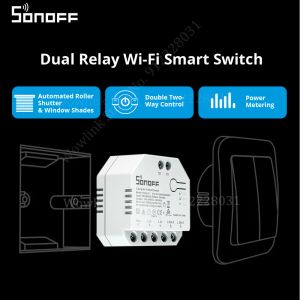 Contrôle SONOFF DualR3/DualR3 Lite Wifi Smart Switch 2 voies/Gang Switch fonctionne avec l'application eWeLink Commande vocale via Alexa Google Home Alice