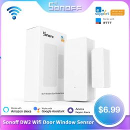 Contrôle SONOFF DW2 /DW2RF Wifi capteur de porte fenêtre commutateur sans fil détecteur de porte fenêtre télécommande de maison intelligente Via l'application eWeLink