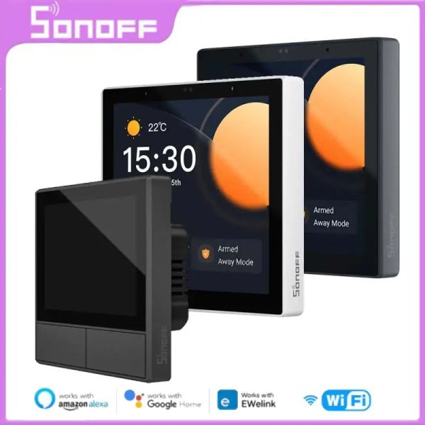 Contrôle SONOFF EU/US NSPanel Pro interrupteur mural de scène intelligente WIFI interrupteur d'affichage de Thermostat intelligent Compatible avec Ewelink Alexa Google Home