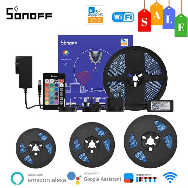 Contrôle SONOFF L2/L2 Lite bande lumineuse LED WiFi intelligente, variable, étanche, Flexible, fonctionne via l'application EWelink Alexa Google Home