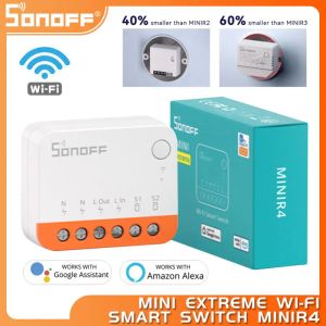 Control Sonoff Mini R4 WiFi Switch Module Smart 2 Way Switch werkt met R5 Smate Smart Home Voice Control Alexa Google Home Ewelink