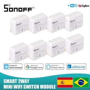 Contrôle SONOFF Mini R4 /Zbmini L2 commutateur Zigbee /Wifi intelligent contrôle 2 voies maison intelligente fonctionne avec Alexa Google Home Yandex Alice