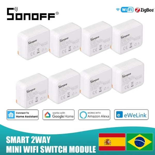 Control SONOFF Mini R4 /Zbmini L2 Smart Zigbee /Wifi Switch 2Way Control Smart Home funciona con Alexa Google Home Yandex Alice