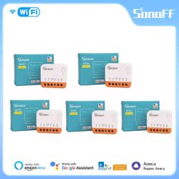 Control SONOFF MINIR4 WiFi interruptor inteligente 10A Control de 2 vías Mini Extreme Smart Home relé soporte R5 SMATE voz Alexa Alice Google Home