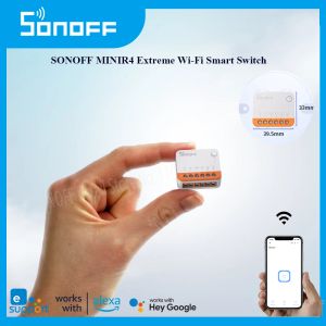 Control Sonoff Minir4 WiFi Smart Switch 10A Mini Extreme Smart Home Relay Module Remote Voice Control voor Alice Google Assistant Alexa