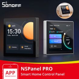 Controle Sonoff NSpanel Pro Smart Home Control Panel Smart Thermostst Power Consumptie DIY Switch Module ondersteunt alle Sonoff -apparaten