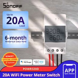 Control Sonoff Pow R3 20A WiFi -schakelaar met stroomverbruiksmeting WiFi Power Switch Smart Wifi Switch Controller werkt met Alexa