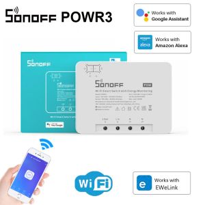 Contrôle Sonoff Pow R3 Smart WiFi Switch 25A 5500W Power Metering Overload Protection Energy Saving Voice Conrol via Alexa Google Home