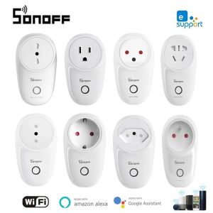 Contrôle SONOFF S26 R2 WiFi prise intelligente 16A prise de courant EU/FR/US/CN/IL/IT/BR commutateur sans fil synchronisation vocale Via Ewelink Smart Home Control