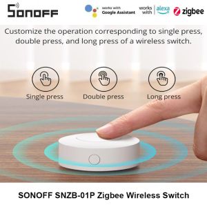 Contrôle Sonoff SNZB01P Zigbee Smart Wireless Switch Smart Scene via Ewelink Twoway Control avec TX Ultimate Wall Switch Nspanel Pro