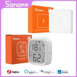 Controle SONOFF SNZB02D/SNZB02 Zigbee slimme temperatuur-vochtigheidssensor met LCD-scherm Bediening via EWeLink Alexa Google Home