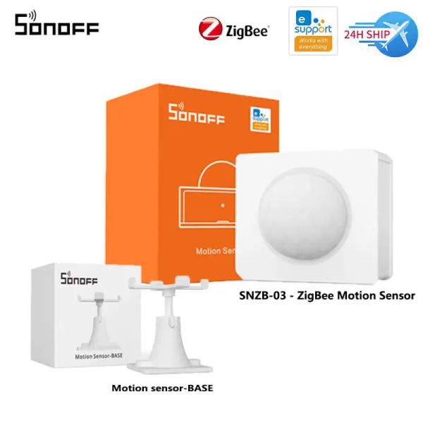 Contrôle Sonoff Snzb03 Mini Zigbee Motion Capteur Human Detector Smart Home Alert Notification via Ewelink App Work with Sonoff Zbbridge