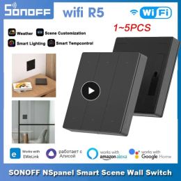 Control Sonoff Switchman R5 Wireless WiFi 6Key Freewiring Smart Home Scene Ewelink Controller Works Sonoff M5 / Minir3 Smart Switch