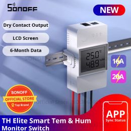 Contrôler Sonoff Th Elite 16A / 20A WiFi Smart Commutation Température et Switch Switch Switch Smart Home With DS18B20 / SI7021 / RL560