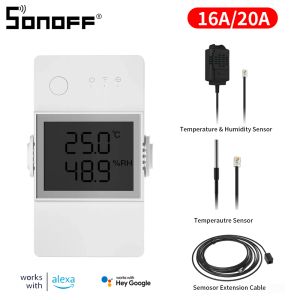 Contrôle SONOFF TH16 mise à niveau commutateur Wifi 16A/20A commutateur de moniteur d'humidité de température avec DS18B20/RL560/MS01 maison intelligente SONOFF TH Elite