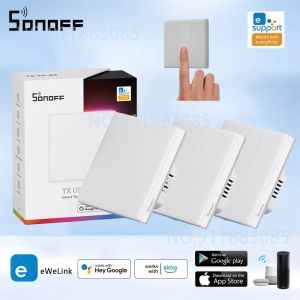 Control Sonoff TX Ultimate T5 Smart Wall Switch Ewelink Remote Remote Control Touch Paneel LED LICHT EDGE Button Scene Switches via Alexa Google