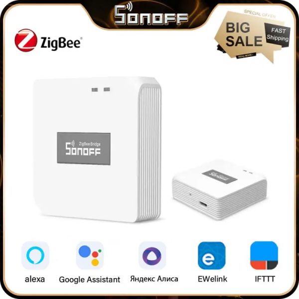 Control SONOFF ZB BridgeP Zigbee Bridge Pro ZigBee WiFi Puerta de enlace de doble protocolo Control remoto a través de Ewelink Yandex Alice Alexa GoogleHome