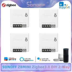 Controle SONOFF ZBMINI Zigbee3.0 DIY 2-weg slimme schakelaar EWeLink APP Afstandsbediening Smart Home Werk met SmartThings Hub Alexa Google Home